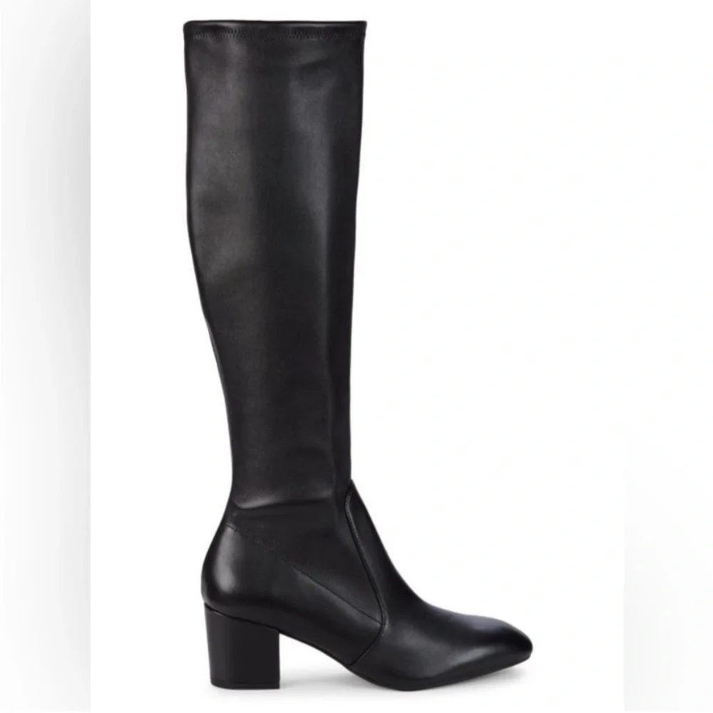 Stuart Weitzman Liviana Black Leather Boot - Picture 2 of 10